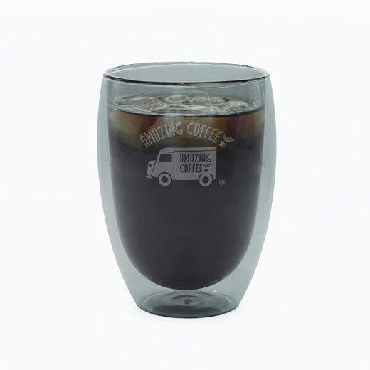 BODUM® × AMAZING COFFEEカラーダブルウォールグラス 350ml〈グレー〉 詳細画像 ー 2